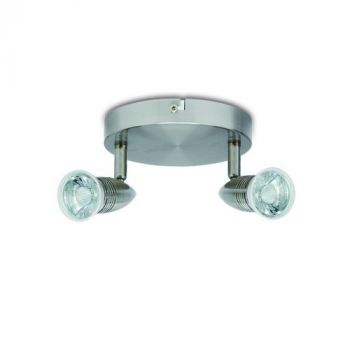 Spazio WYN-8906.2R.18 Nyla 2 Round Base Spotlights 2 x 50W Satin Nickel