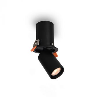Spazio Downlight 8924.30, 8924.31 Interior Gu10 Fitting with retractable, adjustable spot. Aluminium body diam.90mm (Multiple Colour/Finishes)