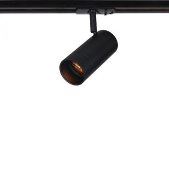 Spazio Track Light WYN-8925.1.30 Laser Adjustable Gu10, 3 wire track spot with aluminium body Black