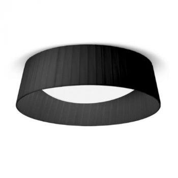 Spazio Ceiling Light 8951.1.30, 8951.1.31, 8951.1.34 Milano Interior fitting with pleated fabric shade and metal base with acrylic diffuser 2x60W (Multiple Colours/Finishes)