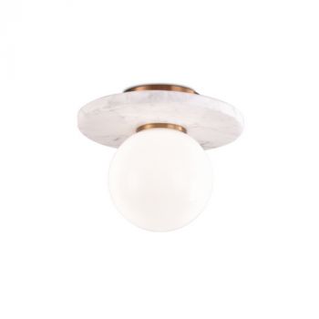 Spazio Ceiling Light 8956.1, 8956.2, 8956.3 Pascal Interior Ceiling Fitting With A Metal And Marble Body, Glass Diffuser And G9 Lamp Base (Multiple Colours/Finishes)