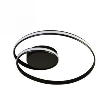 Spazio Ceiling Light 8966.30, 8966.31 Neverend Interior ceiling fitting with metal and aluminium body and PVC diffuser 30W (Multiple Colours/Finishes)