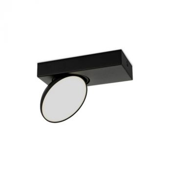 Spazio Spotlight 8970.1.30 Bristol 1 5W Black 1 Light Dimmable Led Adustable,Surface Spot With Aluminium Body And Plastic Diffuser