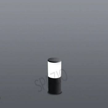 Spazio DR2.573.000.AYT1K Amelia IP55 Bollard with shockproof resin body and frosted diffuser, Includes E27 LED lamp Black