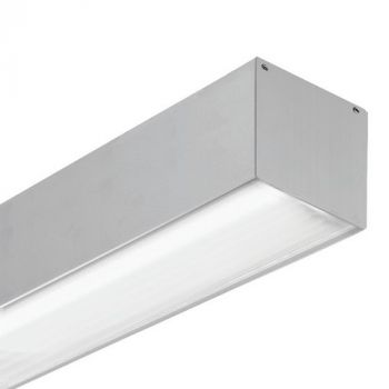 Spazio Ceiling Light DUP2810.63113.05 Duplo Surface Modular System With An Extruded Aluminium Body And Polycarbonate Diffuser 63W Anodised