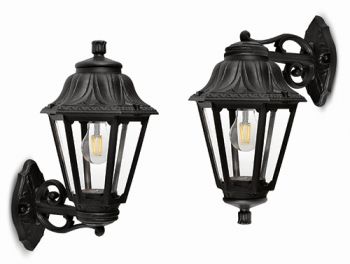 Spazio Wall Light E26.131.000.AXE27 Bisso/Rut Classic Hexagon Shaped E27 Lantern Made Up Of Shockproof Resin