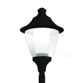 Spazio Street Light F50.000.000.AXH1L Gino Pole top with shockproof resin body and PMMA diffuser 4000K 50W Black