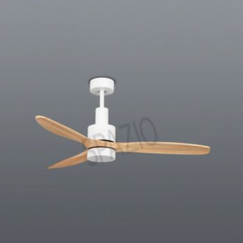 Spazio Ceiling Fan WYN-FA.101.3160 Fan-Atic Interior, decorative ceiling fan with metal body, acrylic diffuser and solide wooden blades White/Oak