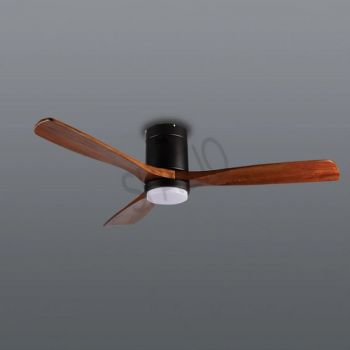 Spazio FA.102.3070 Fan-Fare 22W Interior, decorative ceiling fan with metal body, acrylic diffuser and solid wooden blades, dimmable LED light source. Includes remote control Black / White