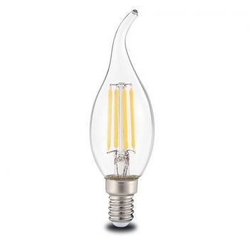 Spazio LA1.03754 C37 dimmable flame LED filament lamp.
