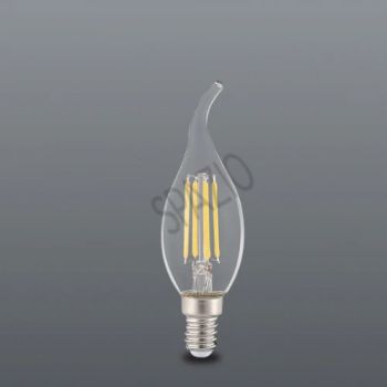 Spazio LA3.03753 4.5W C37 E14 dimmable flame LED filament lamp, clear diffuser 3000K