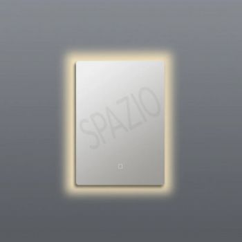 Spazio MIR.200 Iseo 17.6W Small Backlit, dimmable, LED rectangular mirror with aluminium body and acrylic diffuser White