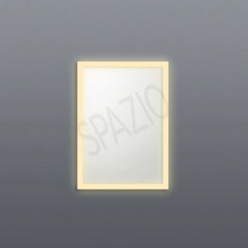 Spazio MIR.202 Orta 17W Small Direct light, dimmable, rectangular LED mirror with aluminium body and acrylic diffuser White