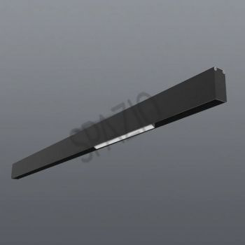 Spazio MT2755.0051.30 Magtrack 48V - Linear 1 LED, linear track fitting aluminium body and plastic diffuser Black