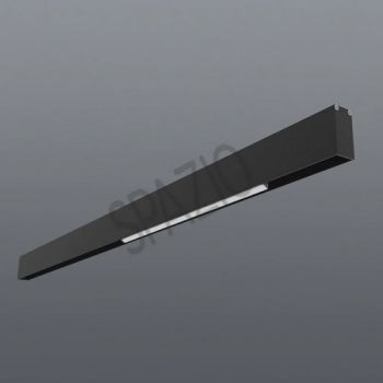Spazio MT2755.0052.30 Magtrack 48V - Linear 2 LED, linear track fitting aluminium body and plastic diffuser Black