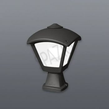 Spazio T24.116.000.AYE27 Mididisma/ Dario Exterior E27 wall top IP55 with a resin body and opal diffuser, E27 lamp not included Black
