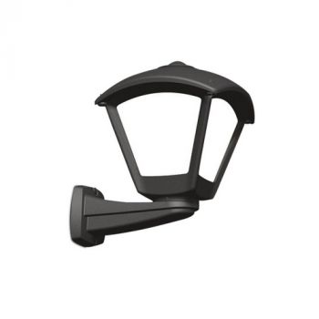 Spazio Wall Light T24.240.000.AYE27 Nardo / Dario Exterior E27 Wall Mounted Fitting With A Resin Body And Opal Diffuser Black