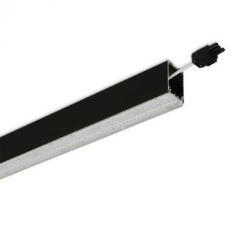 Spazio Ceiling Light TUL2800.120514.30, TUL2800.120514.31 T-Uni Lens LED 120W - 2800mm Retail Asymmetrical Modular System 4000K CW (Multiple Colours/Finishes)