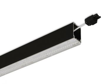 Spazio Ceiling Light TUL2800.120614.30, TUL2800.120614.31 T-Uni Lens LED 120W - 2800mm Retail Symmetrical Modular System 4000K CW (Multiple Colours/Finishes)