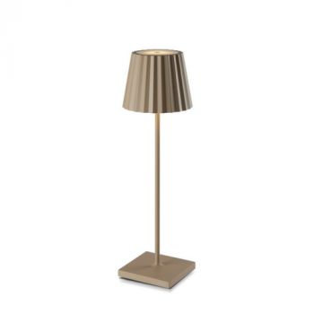 Spazio Table Lamp UB.189203, UB.189204, UB.189205, UB.189206 Plisse 2.2W Interior and exterior, rechargeable, dimmable table Fitting (Multiple Colours/Finishes)
