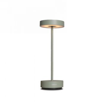 Spazio Table Lamp UB.321404 Standy Mini Rechargeable, Dimmable LED Desk Lamp With Aluminium Body And Polycarbonate Diffuser IP54 Sage