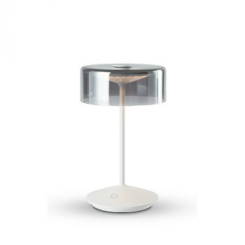Spazio Table Lamp UB.332101, UB.332102, UB.332109 Crystal 2.2W Interior and exterior, rechargeable, dimmable table Fitting (Multiple Colours/Finishes)
