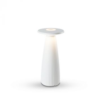 Spazio Table Lamp UB.339101, UB.339103, UB.339104 Flora 2.2W Interior and exterior, rechargeable, dimmable table Fitting (Multiple Colours/Finishes)
