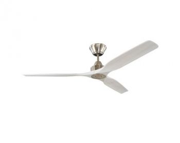 Timber Fans Monaco Whitewash Brushed Steel Ceiling Fan (Multiple Sizes)