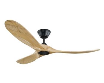 Timber Fans Sirocco Natural With Black Ceiling Fan (Multiple Sizes)
