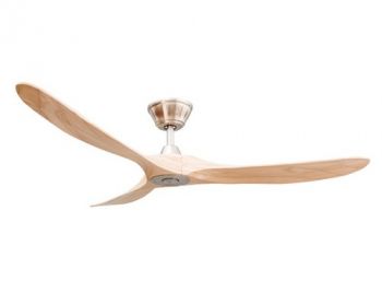 Timber Fans Sirocco Natural With Brushed Steel Ceiling Fan (Multiple Sizes)