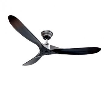 Timber Fans Sirocco Satin Black With Matt Black Ceiling Fan (Multiple Sizes)