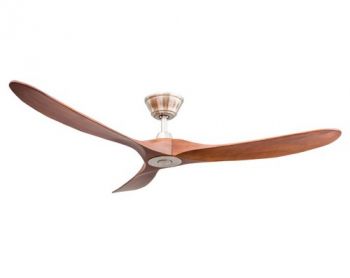 Timber Fans Sirocco Slight Walnut With Brushed Steel Ceiling Fan (Multiple Sizes)