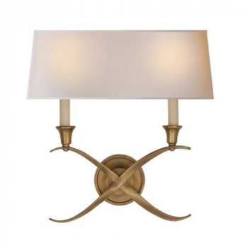 Visual Comfort WYN-CHD1191AB-NP Cross Bouillotte Sconce In Antique Burnished Brass