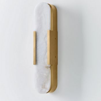 Visual Comfort WYN-KW2013AB-ALB Melange Elongated Sconce in Antique Brass