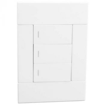 Major Tech Veti 2 2VW1113, 2VC1113 One Way Three Lever Switch (Multiple Colours/Finishes)