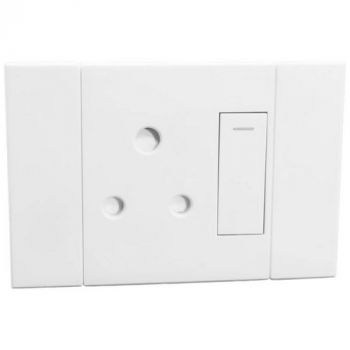 Major Tech Veti 2 2VW121H Horizontal Single 16A RSA Socket White
