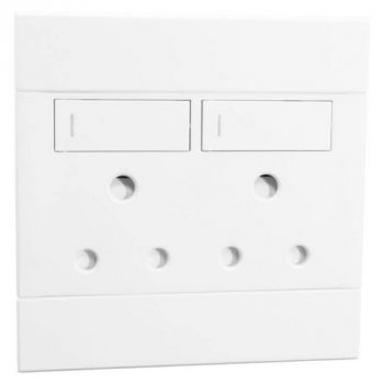 Major Tech Veti 2 2VW222 Double 16A RSA Socket White