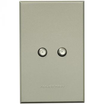 Major Tech Veti 3 3V132T, 3V132G, 3V132B, 3VW132 Dual Satellite Socket (Multiple Colours/Finishes)