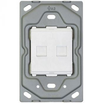 Major Tech Veti 3 3V135 Monoblock Dual Data Socket (Rj45 – Cat 6)
