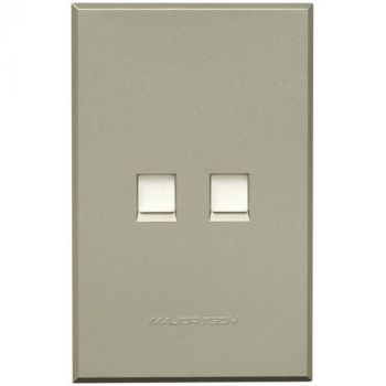 Major Tech Veti 3 3V135T, 3V135G, 3V135B, 3VW135 Dual Data Socket (Rj45 – Cat6) (Multiple Colours/Finishes)