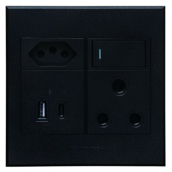 Major Tech Veti 3 3V29 USB A And C Wall Socket (Multiple Colours/Finishes)
