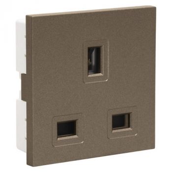 Major Tech Veti 3 3VM204BZ 13A British Socket Module (Multiple Colours/Finishes)