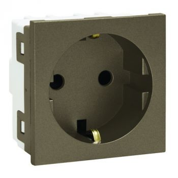 Major Tech Veti 3 3VM206BZ 16A Schuko Socket Module with Earth Side (Multiple Colours/Finishes)