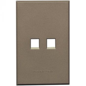 Major Tech Veti 3 3VP135B, 3VP135G, 3VP135T, 3VP135W Dual Data Socket Cover Plates (Multiple Colours/Finishes)