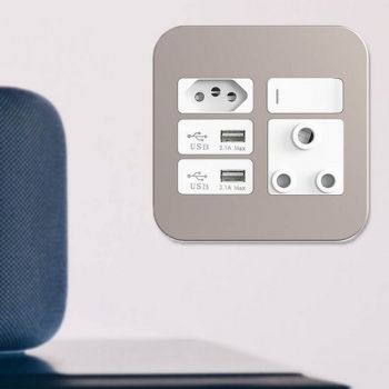 Major Tech Veti 1 USB2WCN USB2 Socket Combination Champagne