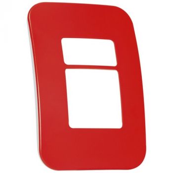 Major Tech Veti 1 MV6106RD Two Module Cover Plate (1 Single 1 Double)