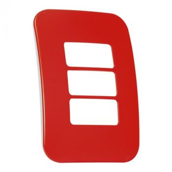 Major Tech Veti 1 MV6107RD Three Single Module Horizontal Cover Plate