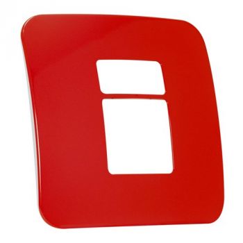 Major Tech Veti 1 MV6202RD Two Module Cover Plate (1 Double 1 Single)