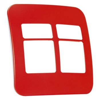 Major Tech Veti 1 MV6208RD Four Module Cover Plate (2 Single 2 Double)