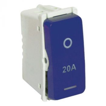 Major Tech Veti 1 V121DBL 20 Amp Double Pole Switch Blue